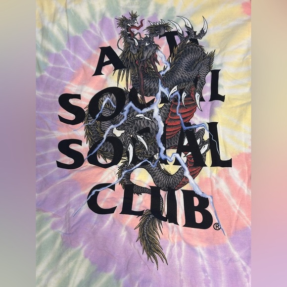 ASSC Tie-Dye Double Dragon Long Sleeve Shirt New - Picture 6 of 6